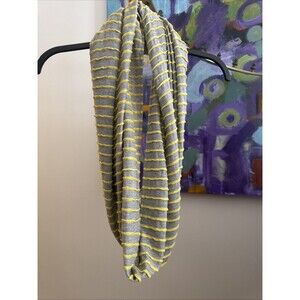 Eddie Bauer Infinity Scarf Gray And Yellow Knit